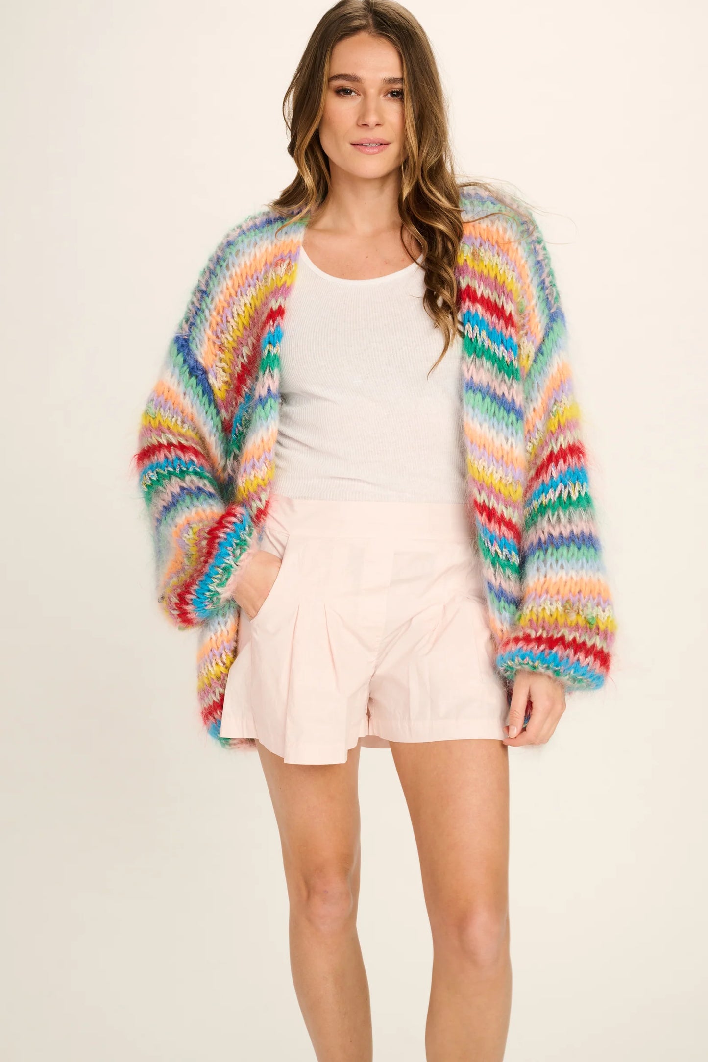 Les Tricots D'o | Eloise Mohair Cardigan Short - Multicolour