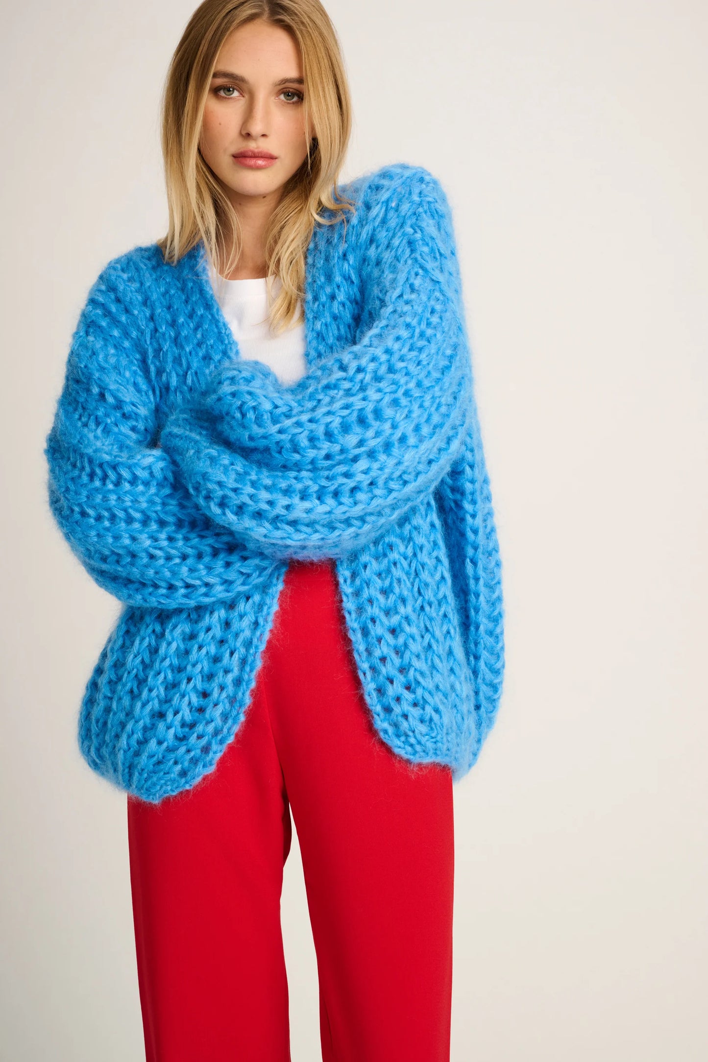 Les Tricots D'o | Audrey Rib Cardigan - Blue