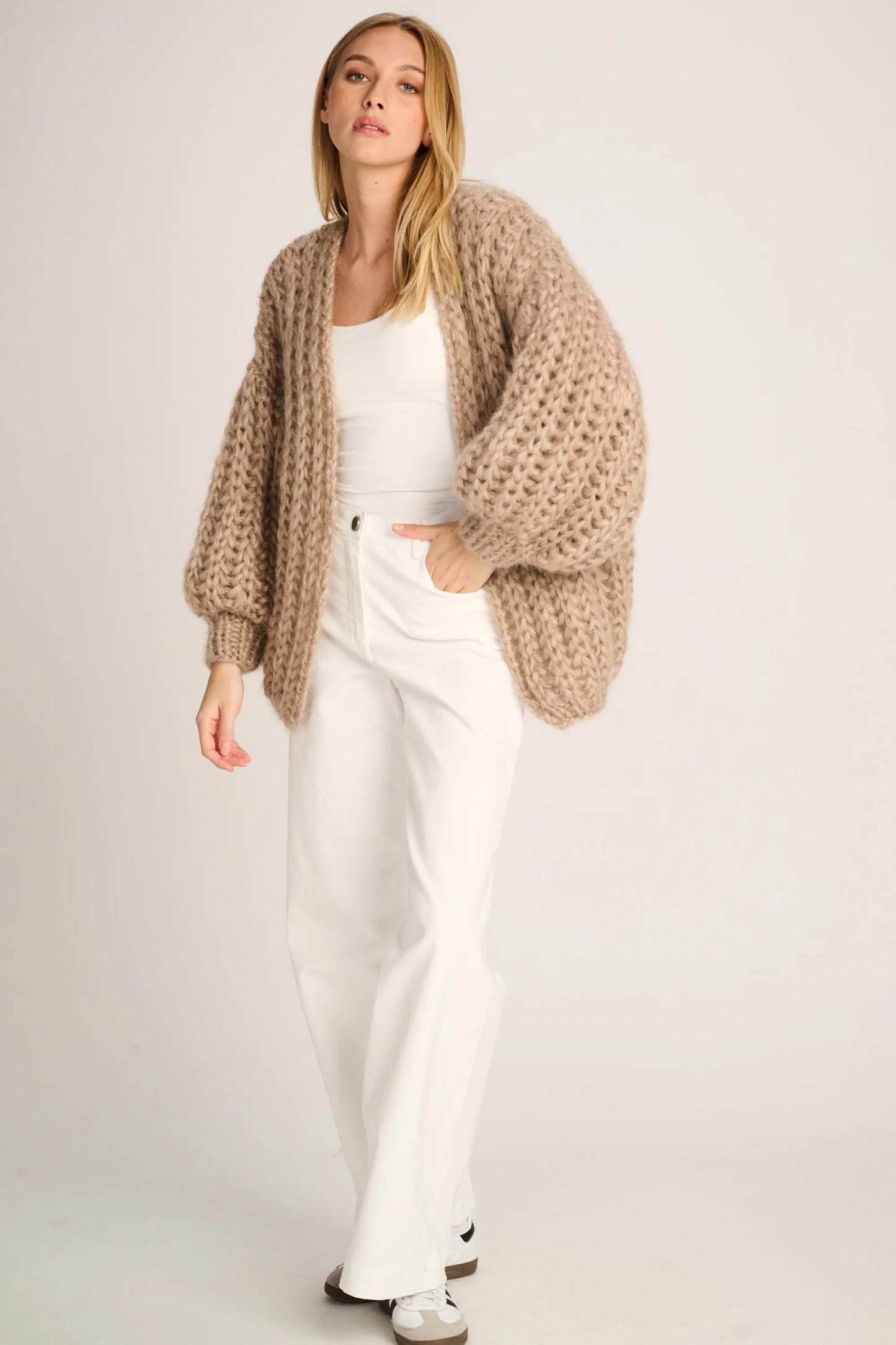 Les Tricots D'o |  Audrey Rib Cardigan - Beige