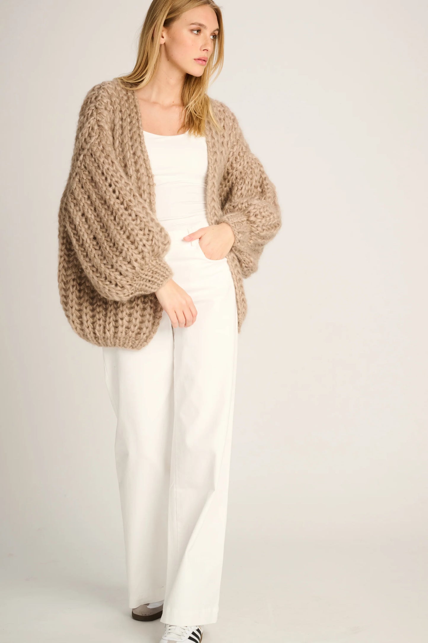 Les Tricots D'o |  Audrey Rib Cardigan - Beige