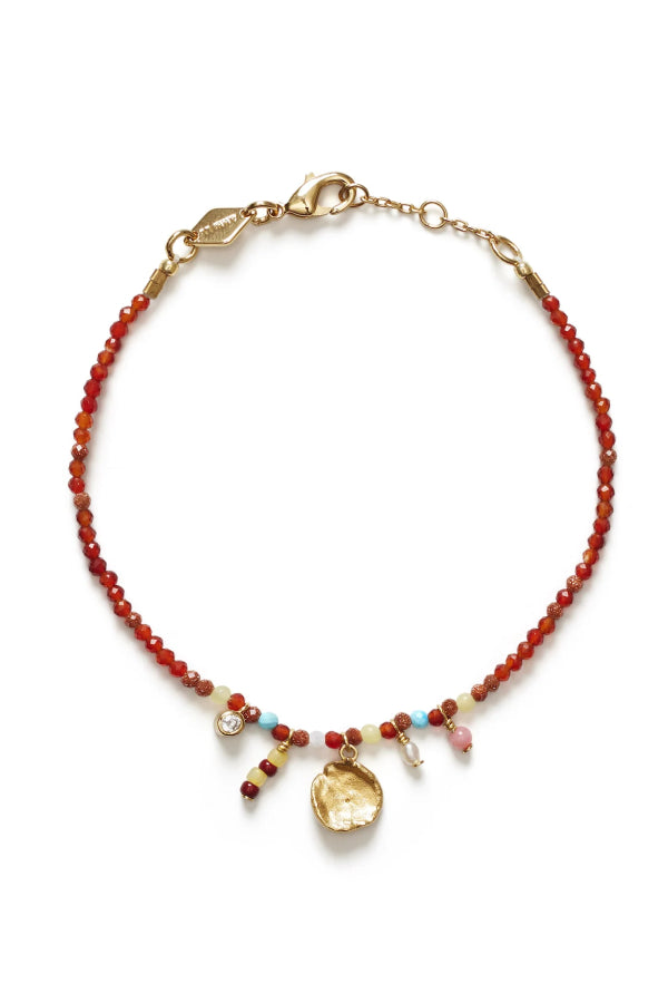 Anni Lu | Maroon Harmony Bracelet - Gold