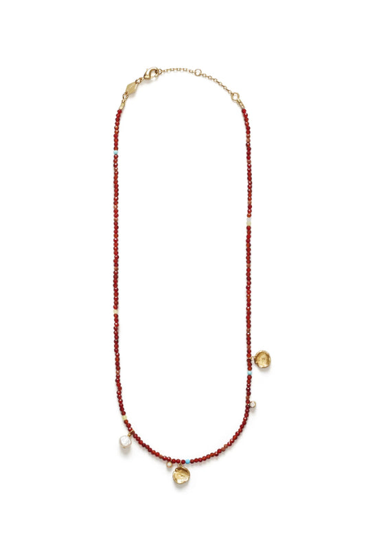 Anni Lu | Maroon Harmony Necklace - Gold