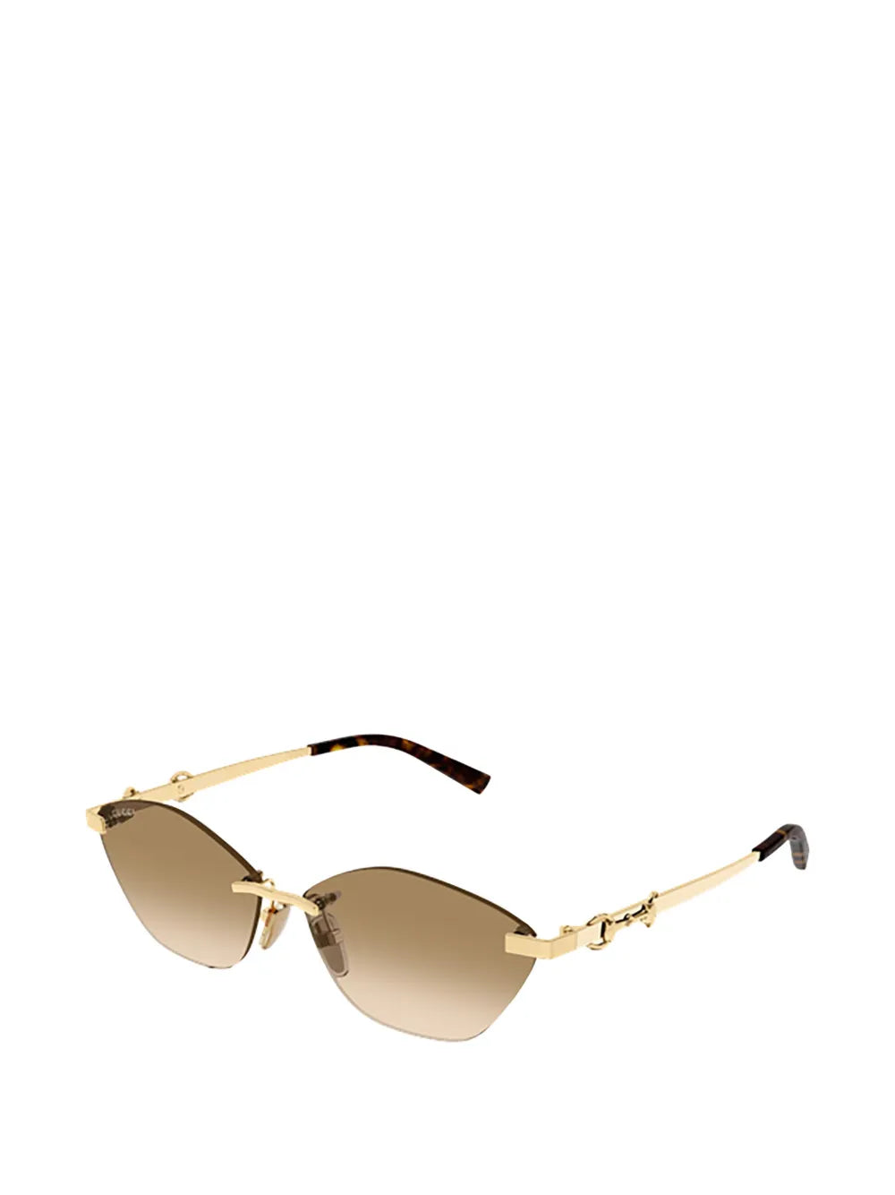 Gucci | Cat Eye Rimless Sunglasses - Gold