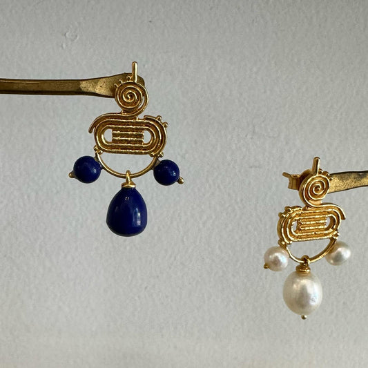 Shyla London | Melia Earring - Gold / Lapis Lazuli