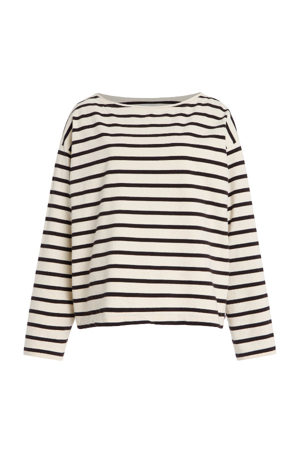Citizens Of Humanity | Boatneck Long Sleeve - Chocolate Stripe