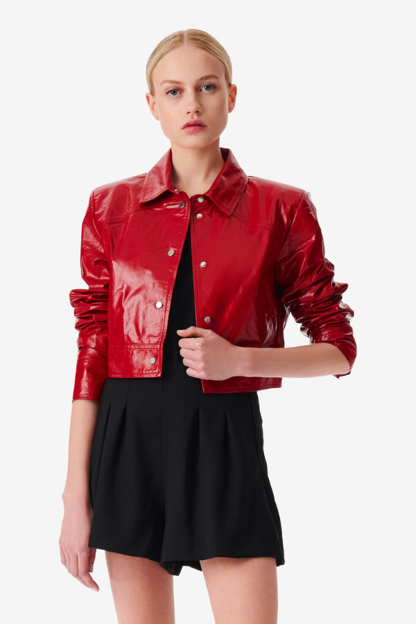 IRO Paris | Devta Patent Leather Jacket - Red