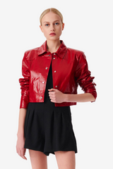 IRO Paris | Devta Patent Leather Jacket - Red
