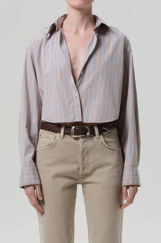 Citizens Of Humanity | Ana Cropped Shirt - Woven Stripe