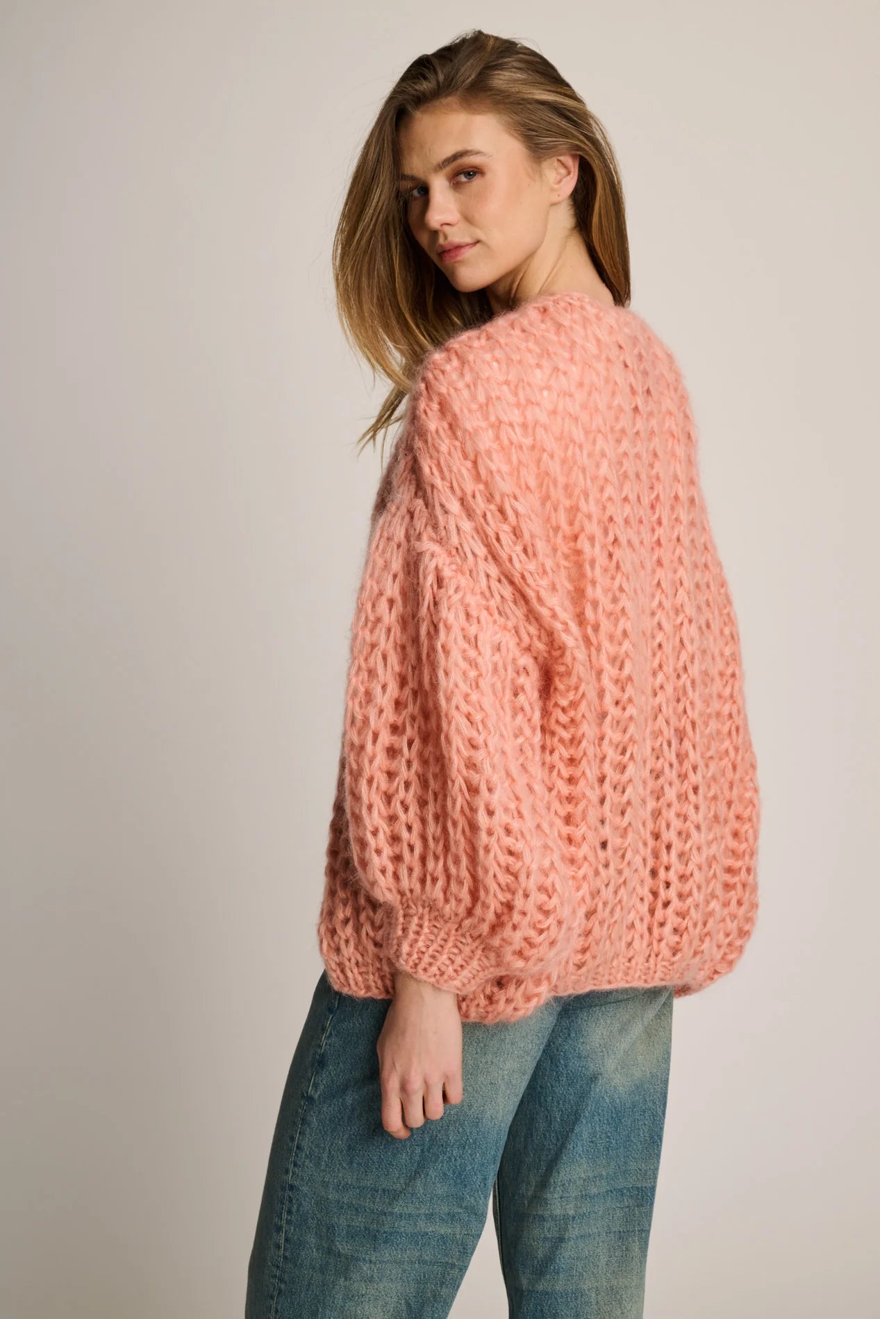 Les Tricots d'O | Tessa Cardigan Rib - Peach