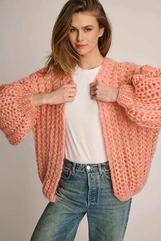 Les Tricots d'O | Tessa Cardigan Rib - Peach