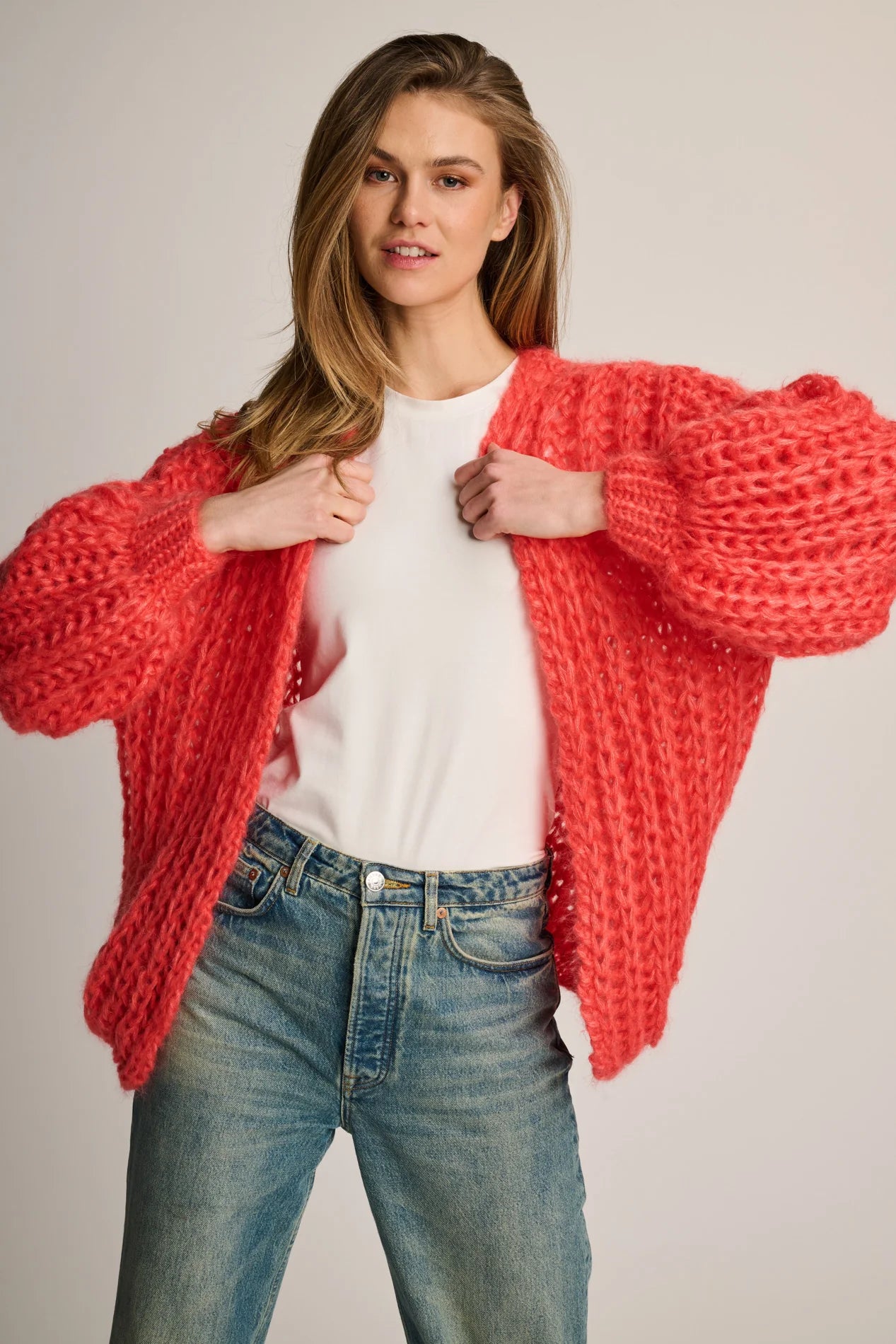 Les Tricots d'O | Tessa Cardigan Short - Coral