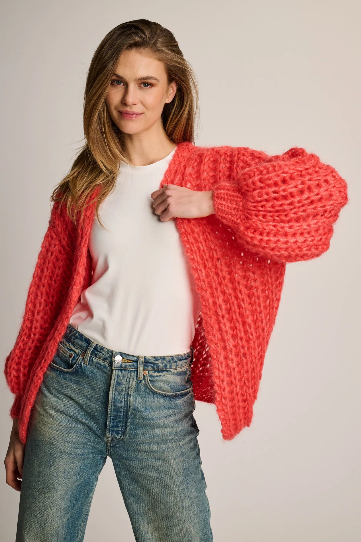 Les Tricots d'O | Tessa Cardigan Short - Coral