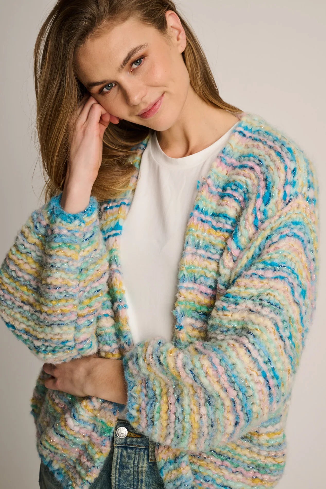 Les Tricots d'O | Nina Cardigan - Blue Multi