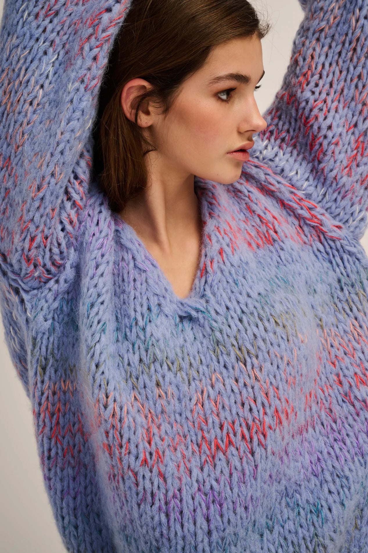 Les Tricots d’O | Cato Pullover V Neck - Jeans Blue