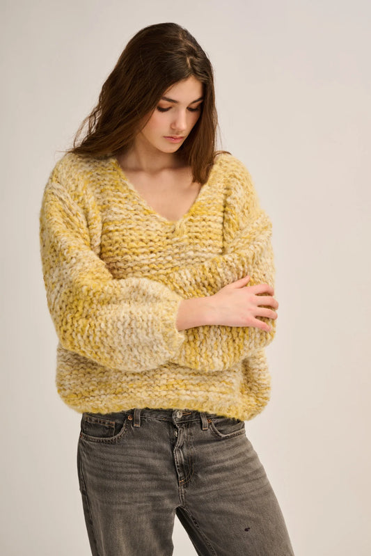 Les Tricots d'O | Hannah Pullover V Neck - Yellow