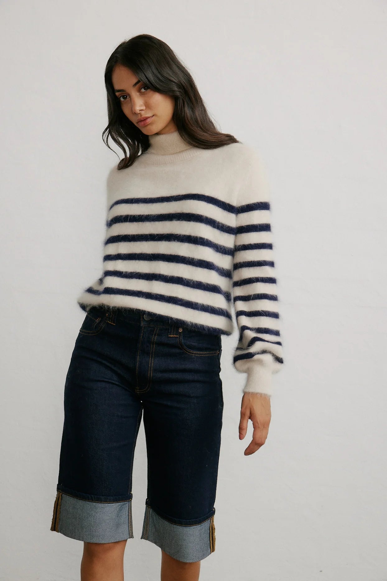 World Of Nomads | Tessa Roll Neck Knit - Oatmeal