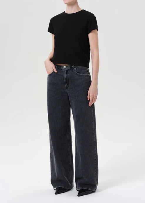 AGOLDE | Adine Shrunken Tee - Black