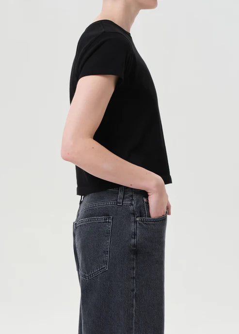 AGOLDE | Adine Shrunken Tee - Black