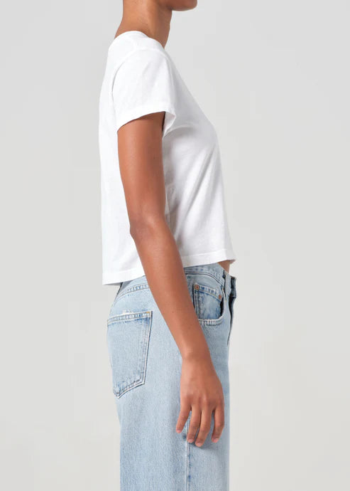 AGOLDE | Adine Shrunken Tee - White