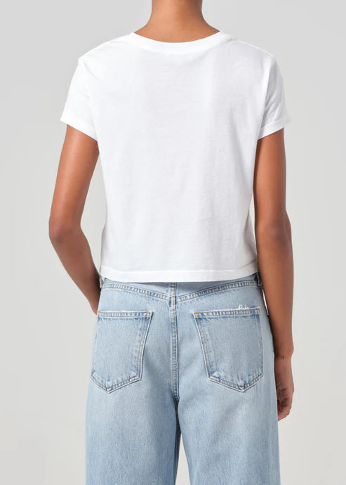 AGOLDE | Adine Shrunken Tee - White