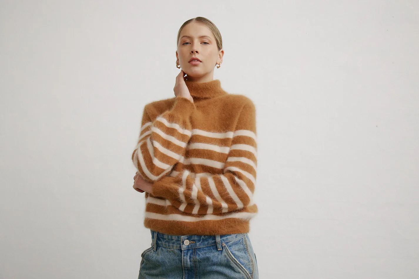 World Of Nomads | Tessa Roll Neck Knit - Caramel