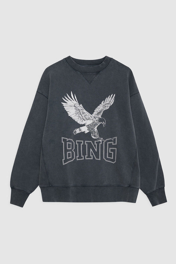 Anine Bing | Alto Sweatshirt Retro Eagle - Washed Black