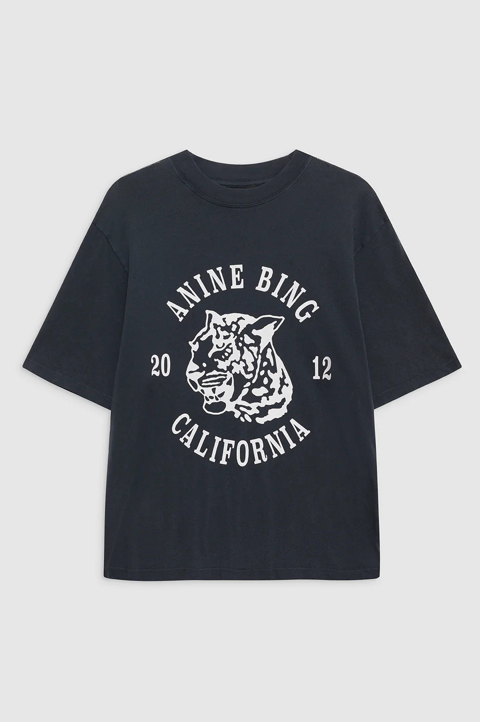 Anine Bing | Avi Tee Collegiate Leopard - Charcoal