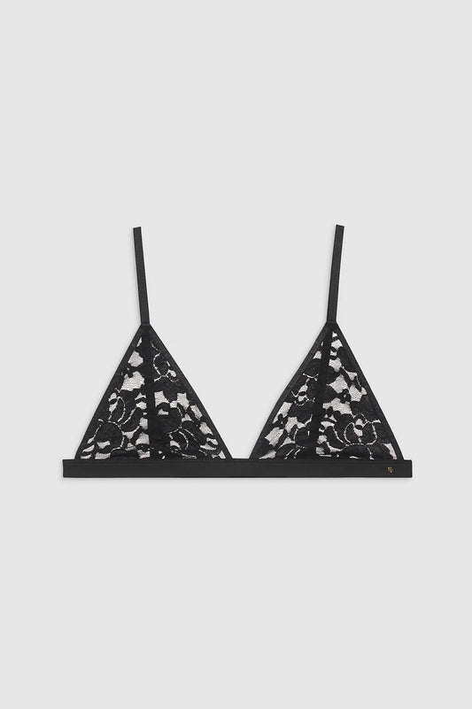 Anine Bing | Eldra Bralette - Black Floral