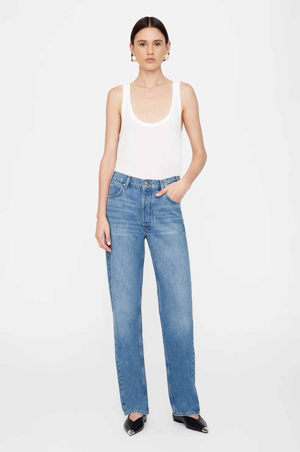 Anine Bing | Gavin Long Jean - Atlantic Blue