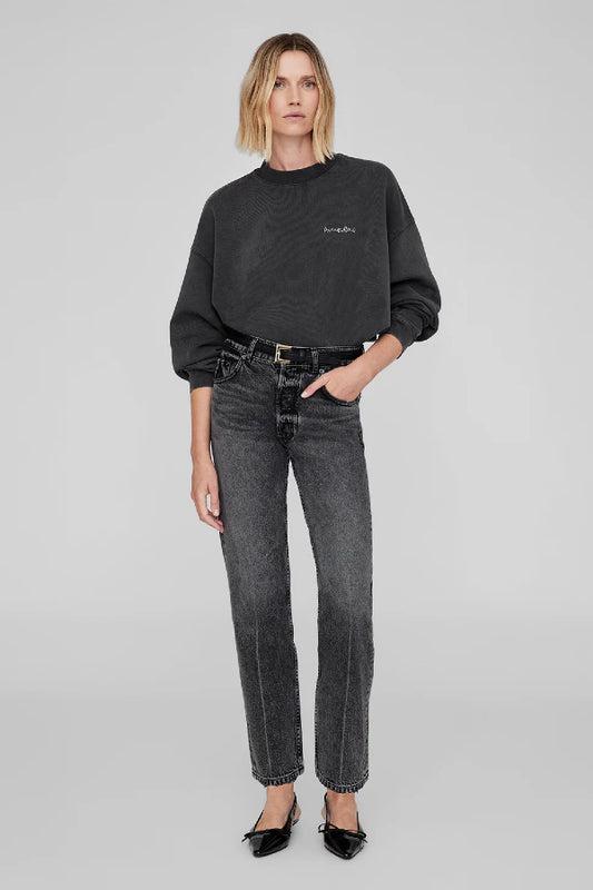 Anine Bing | Jaci Sweatshirt Lyrics - Washed Black