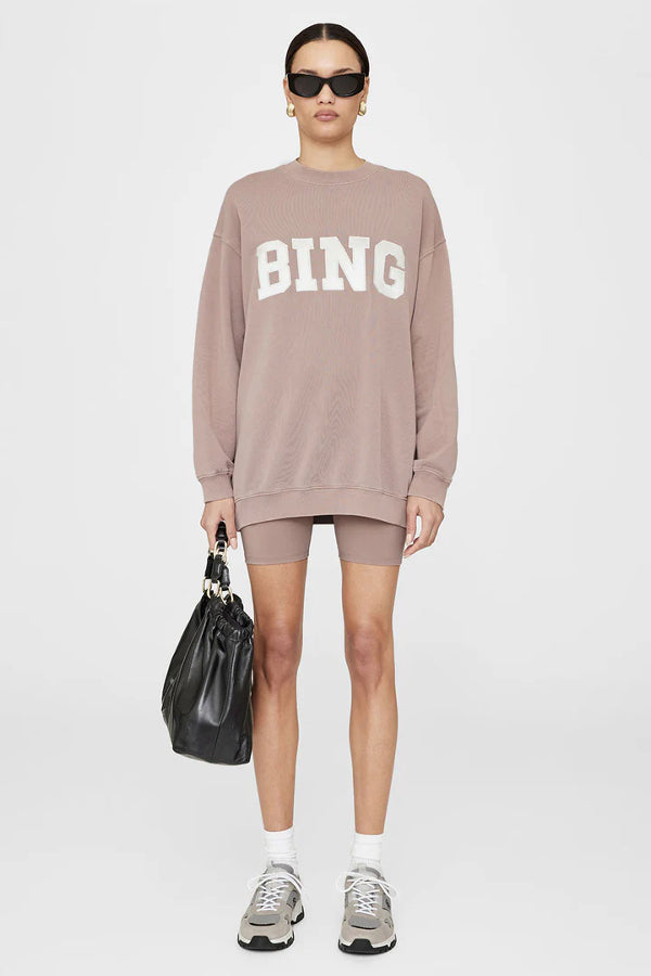 Anine Bing | Tyler Sweatshirt Satin Bing - Washed Iron