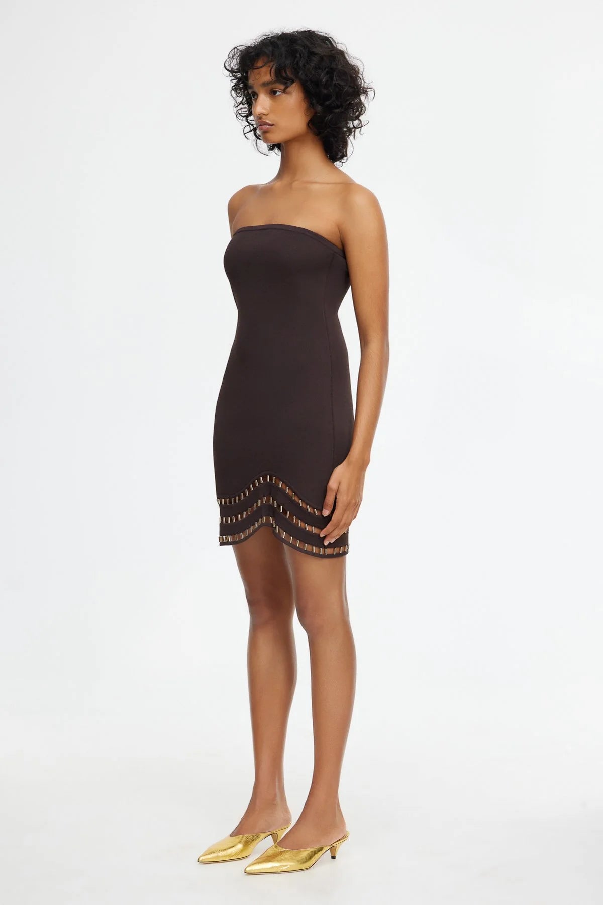 Acler | Carbrook Mini Dress - Dark Coffee