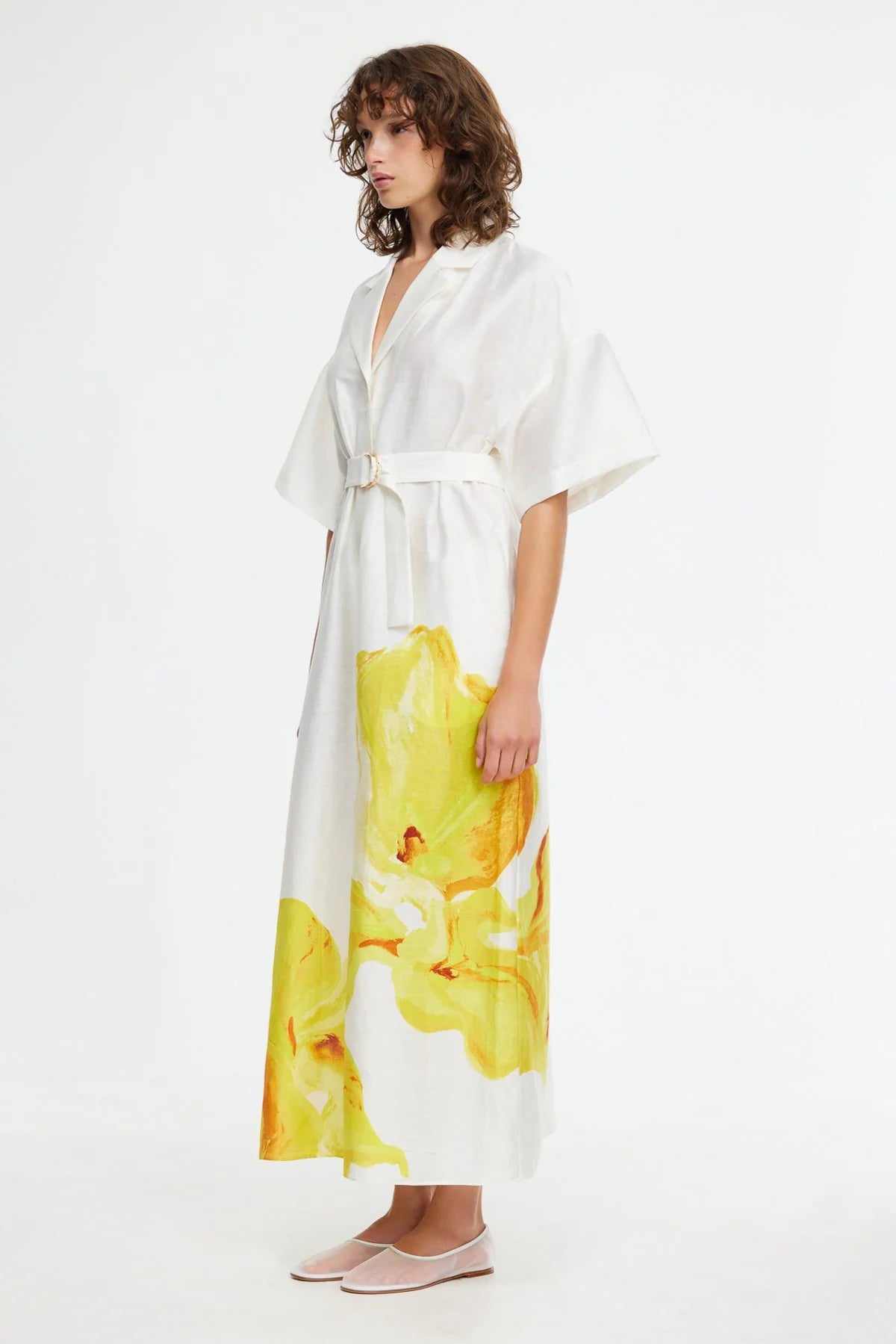 Acler | Hawkesbury Midi Dress - Ivory Calla Lily