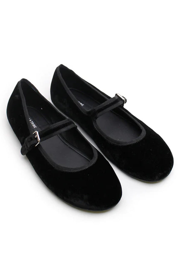 La Tribe | Ari Ballet Flat - Black Velvet