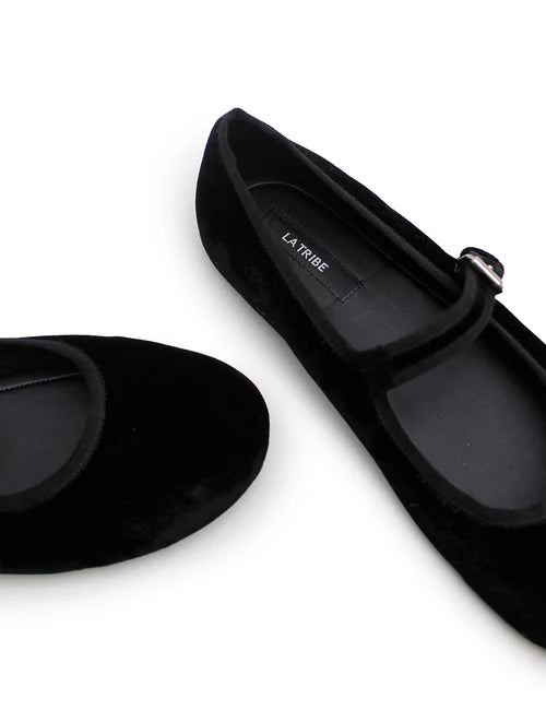 La Tribe | Ari Ballet Flat - Black Velvet