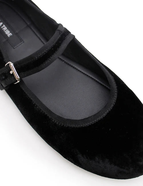 La Tribe | Ari Ballet Flat - Black Velvet