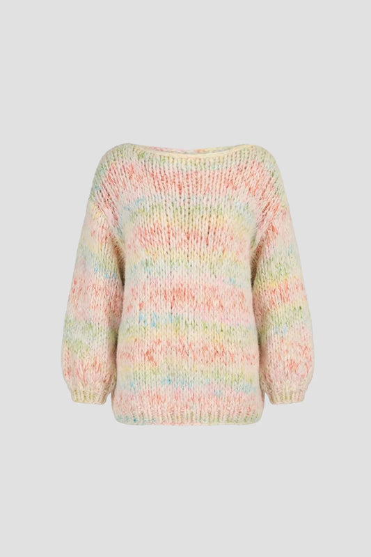 Les Tricots d'O | Amy Pullover Round Neck - Off White Multi