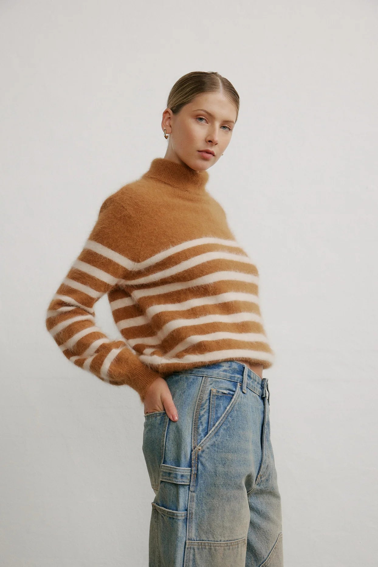 World Of Nomads | Tessa Roll Neck Knit - Caramel