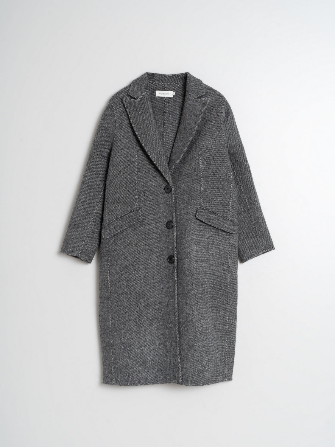 Indi & Cold | Loden Oversized Coat - Grey