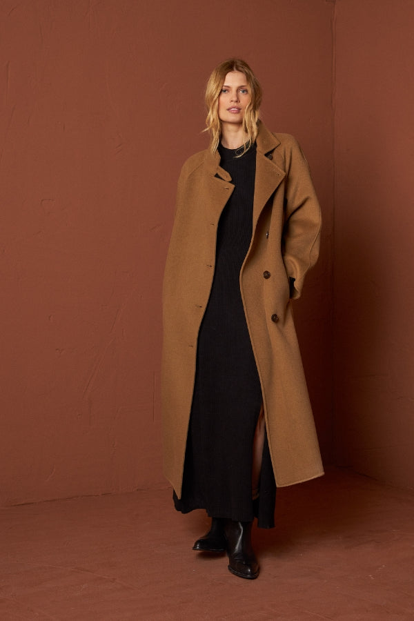 Indi & Cold | Abrigo Maxi Coat - Camel