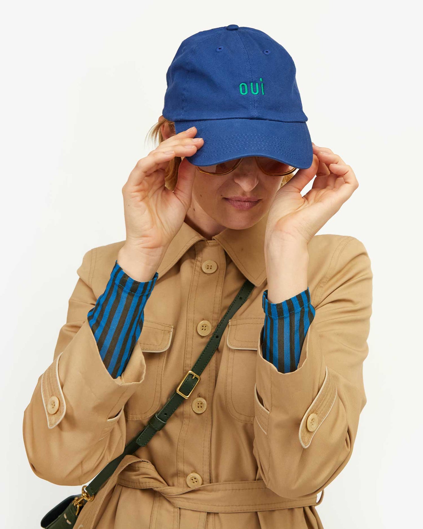 Clare V | Oui Baseball Cap - Royal Blue