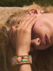 Aurélie Bidermann | Malli Bracelet - Pink Opal/Carnelian/Amazonite