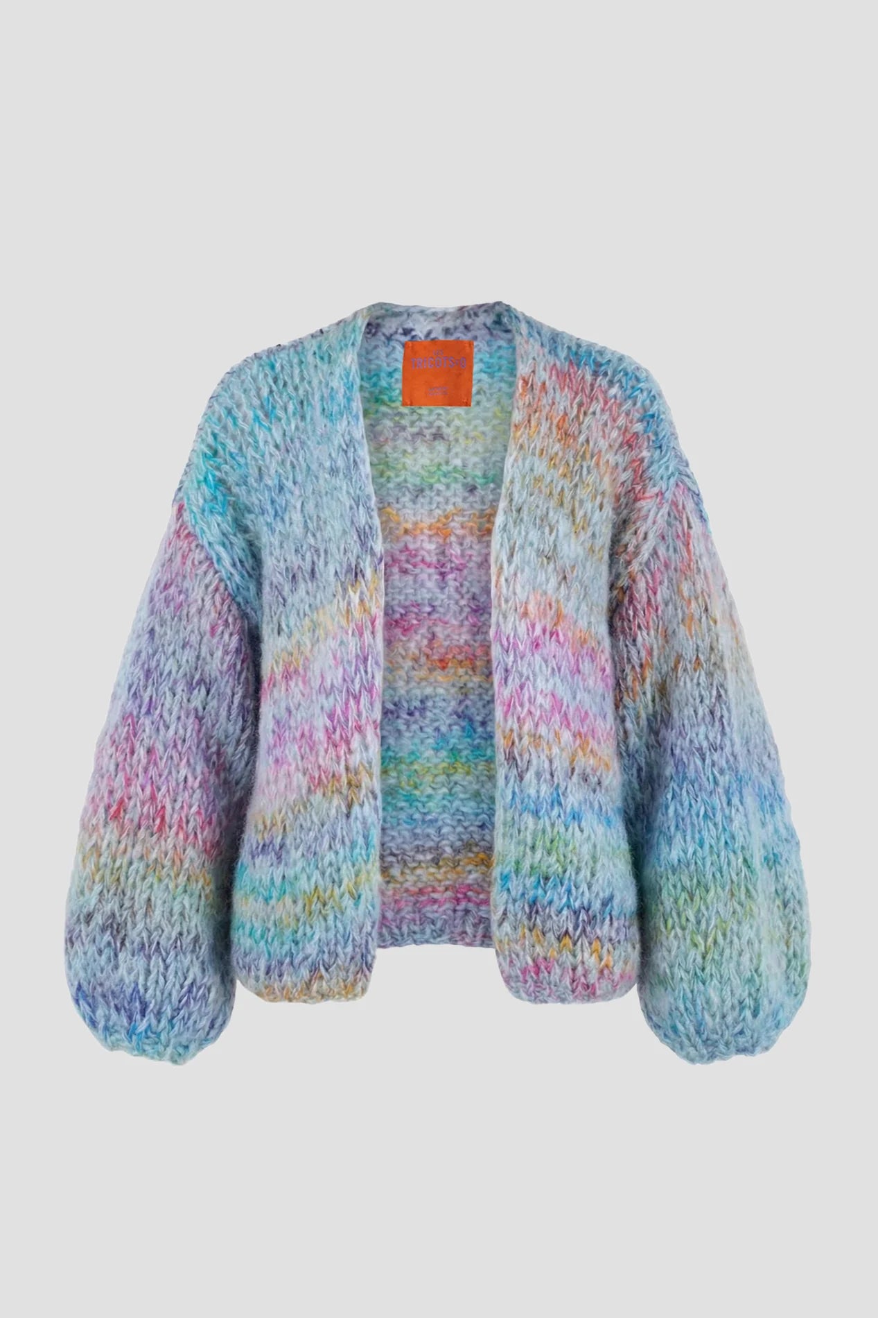 Les Tricots d’O |Brigitte Cardigan Short - Jeans Blue Multi