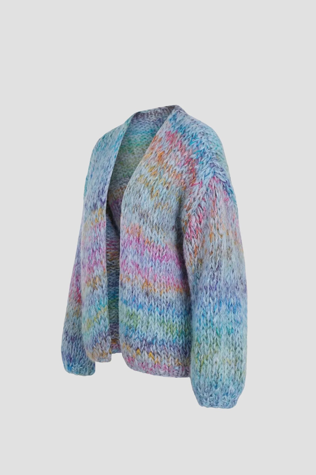 Les Tricots d’O |Brigitte Cardigan Short - Jeans Blue Multi