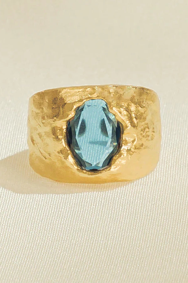 Agapée | Carmen Blue Ring - Gold