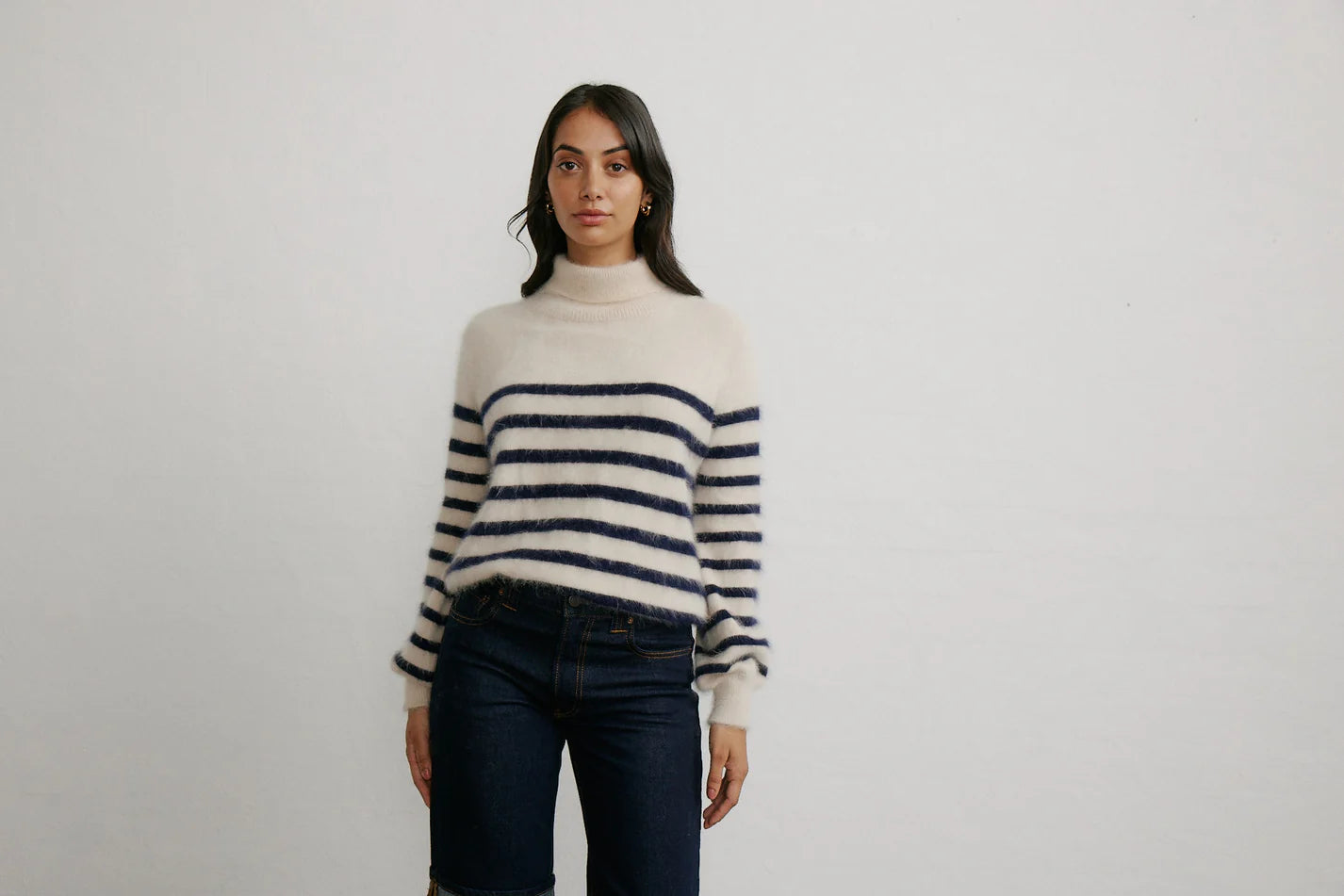 World Of Nomads | Tessa Roll Neck Knit - Oatmeal