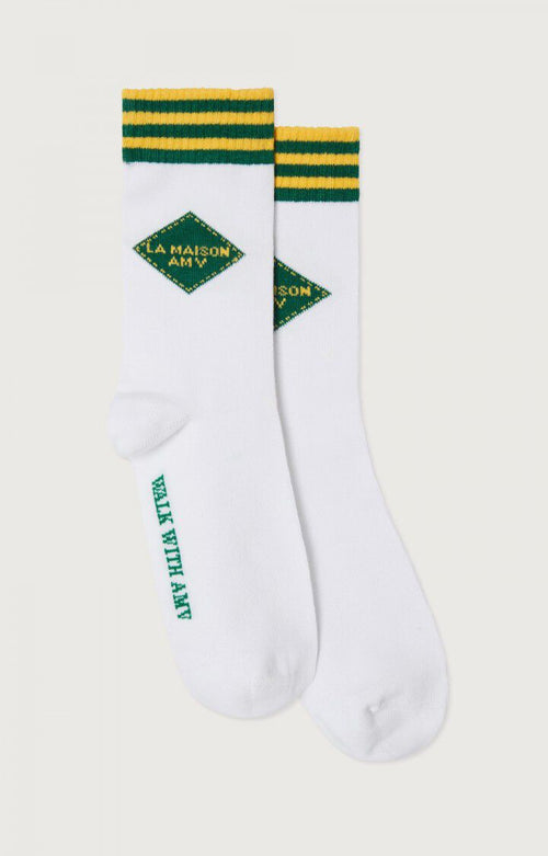 American Vintage | Chausettes Socks - Green and Yellow Stripe