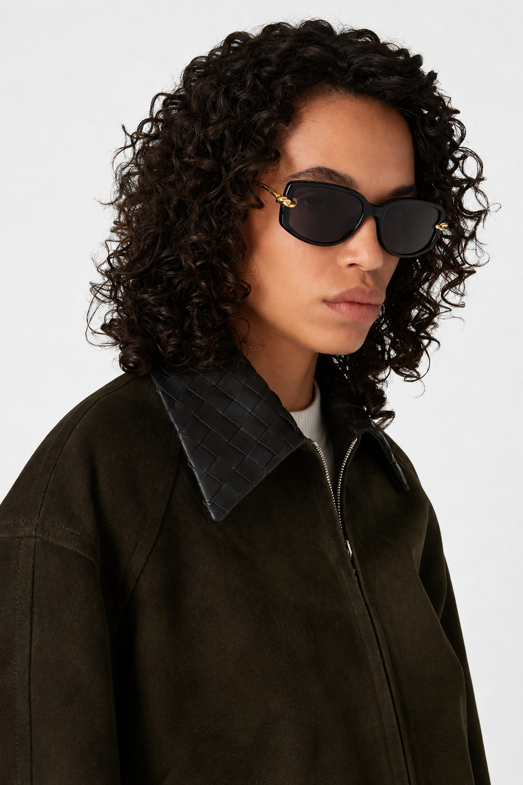 Bottega Veneta | Knot Sunglasses - Black / Gold