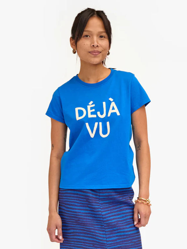 Clare V | Classic Deja Vu Tee - Bright Cobalt