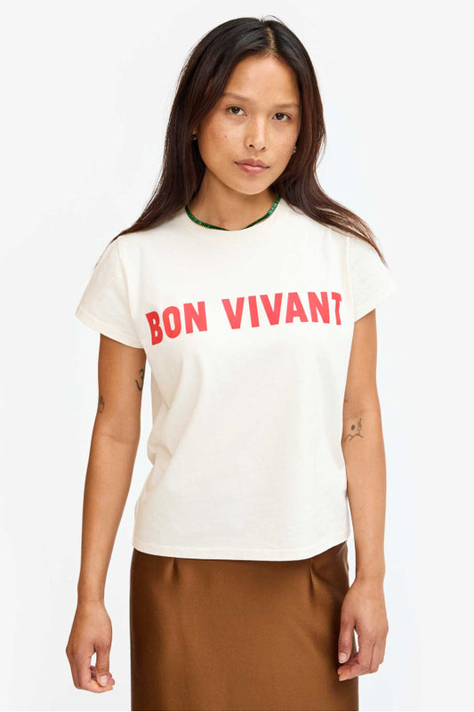 Clare V | Classic Tee Bon Vivant - Cream